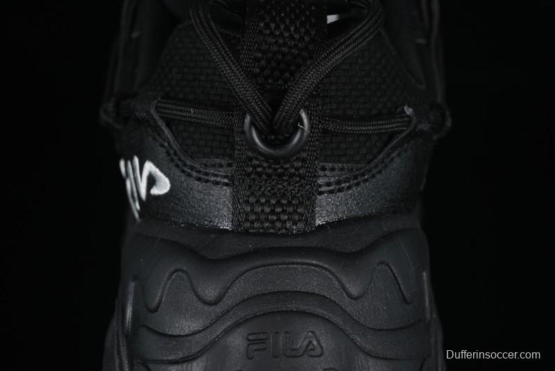 Fila Fusion Retro Mars Running Shoes with Lace-Up Design and Cushioned Sole - F12W422103FBK