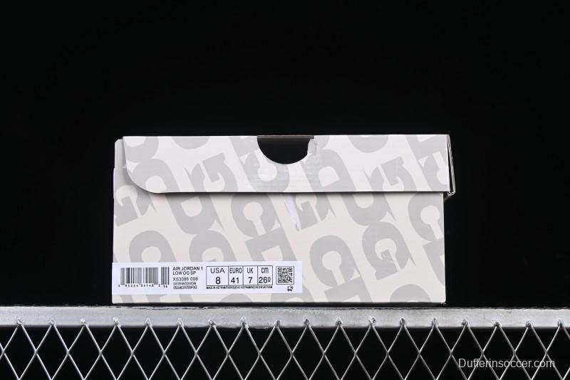 Nike Travis Scott x Fragment Design x Air Jordan 1 Low OG SP AJ1 Low Top Culture Casual Sneakers - XS3086-008