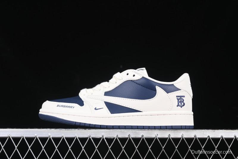 Nike Travis Scott x Fragment Design x Air Jordan 1 Low OG SP AJ1 Burberry Collaboration - BB6588-312