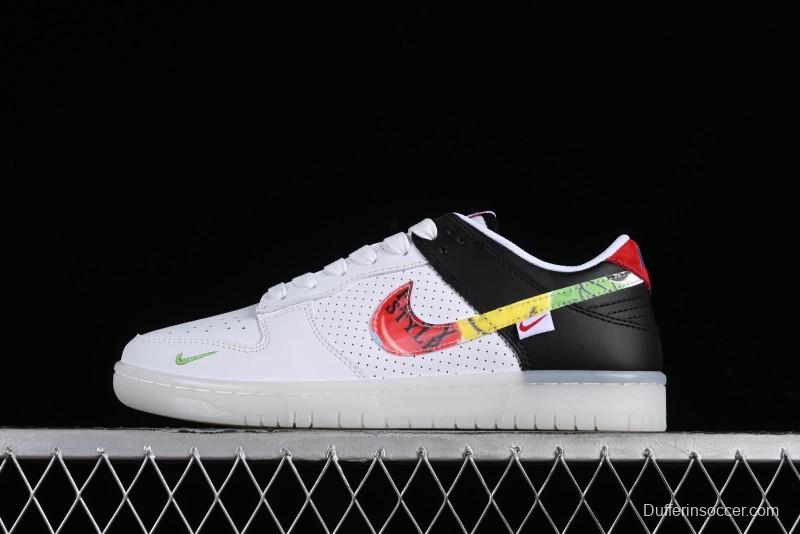 Nike SB Dunk Low Multi-Color Crystal Anniversary Customized Low-Top Casual Skate Shoes - JH8039-935