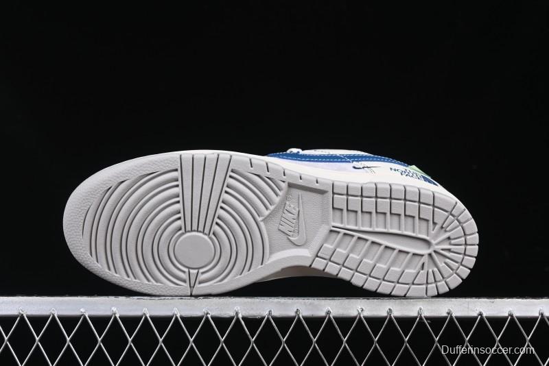 Nike SB Dunk Low The North Face Collaboration Anniversary Edition Customized Low-Top Casual Skate Shoes - DM6868-040