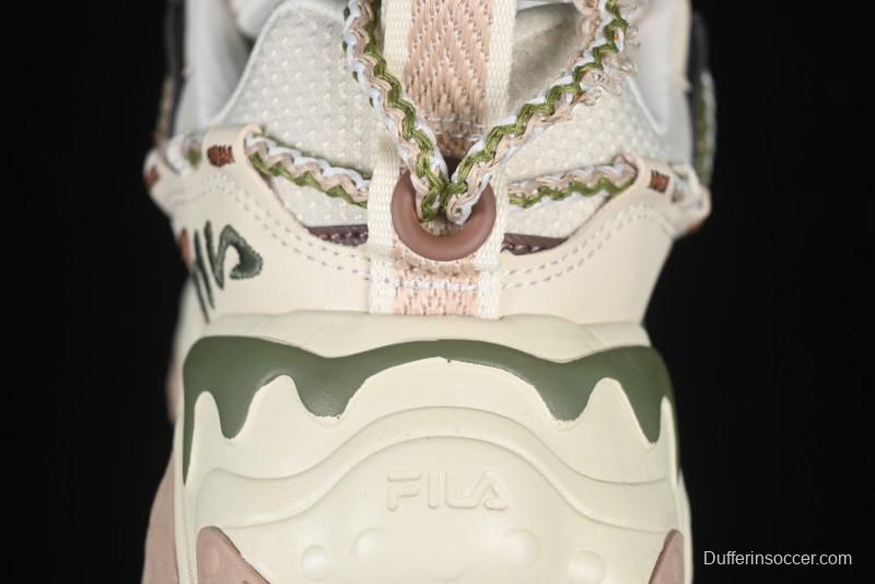 Fila Fusion Retro Mars Running Shoes with Lace-Up Design and Cushioned EVA Midsole - F12W432101FTP