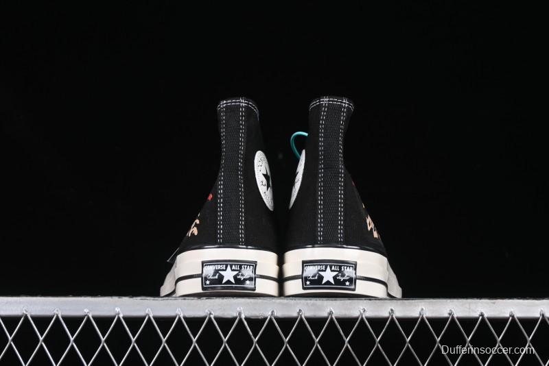 Converse Chuck 1970s High-Top Casual Canvas Sneakers with Classic Graffiti Limited Edition Three-Star Logo - 162050C