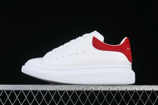 Alexander McQueen Oversized Sneakers with Red Suede Heel Detail - D.E5