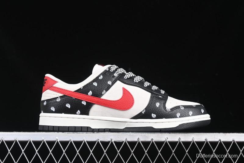 Nike SB Dunk Low Edison Chen Collaboration Graffiti Red Swoosh Anniversary Custom Low-Top Casual Skate Shoes - DJ2024-101