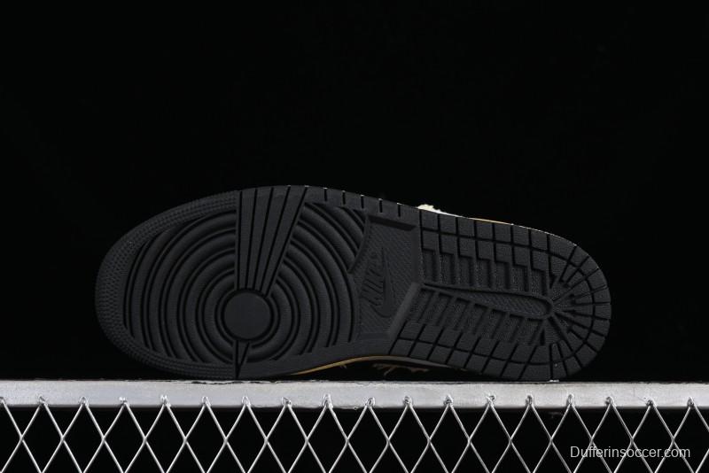 Nike Air Jordan 1 Low SE "WRMK" AJ1 Sashiko Stitch Low-Top Casual Sneakers - FN7670-493