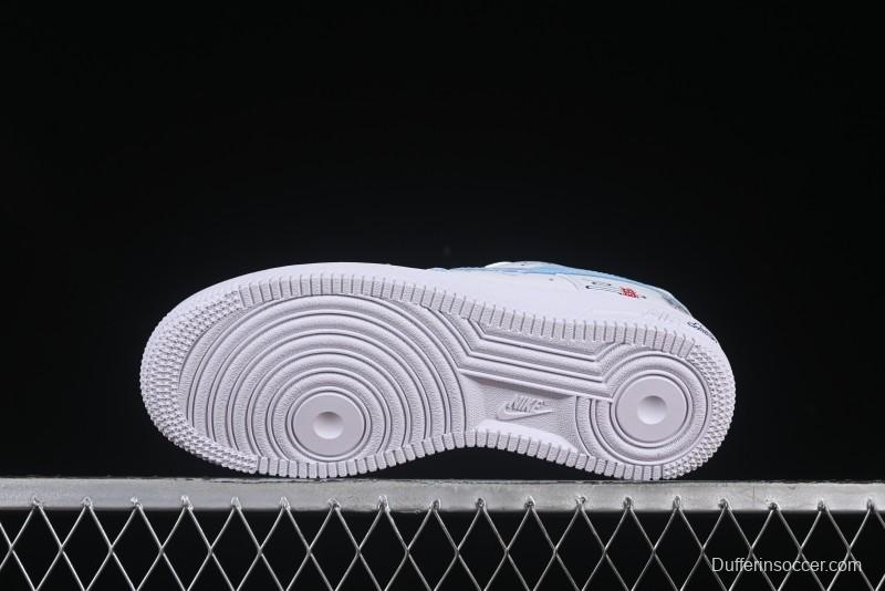 Nike Air Force 1 '07 Low Casual Sneakers with Erciyuan Hand-Painted Graffiti Lingzhu Aobing Design - HF0022-010