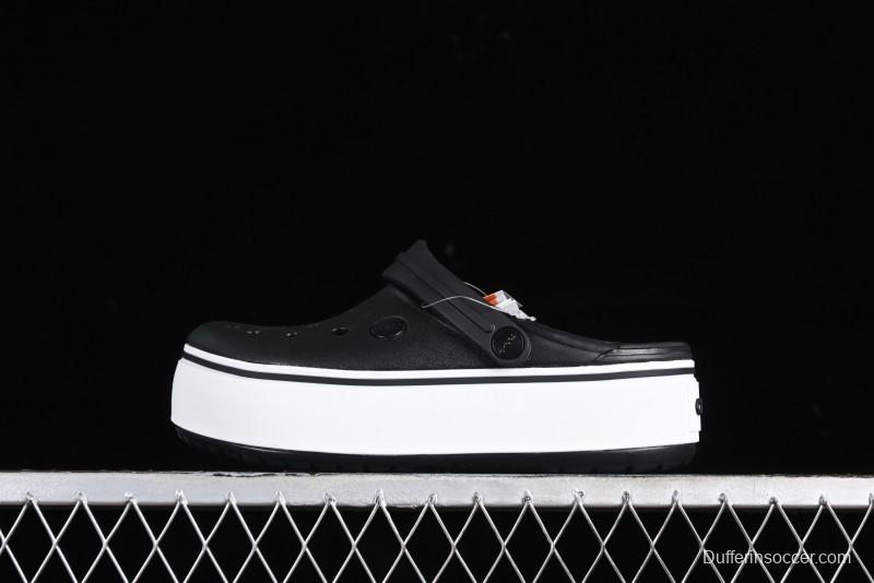 Crocs Crocband Platform Rainbow Comfortable Thick-Soled Clogs - B.D4