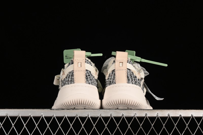 SMILEREPUBLIC SMILE Canvas Sneakers with Cut Wool Fringe and Unique Weaving - G.D4