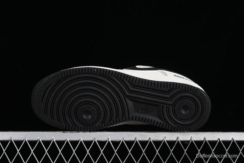 Balenciaga x Nike Air Force 1 '07 Low Triple Swoosh Beige Black Casual Shoes - FR0538-090