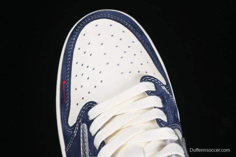 Nike Travis Scott x Fragment Design x Air Jordan 1 Low OG SP AJ1 Retro Sneakers - DM9288-008