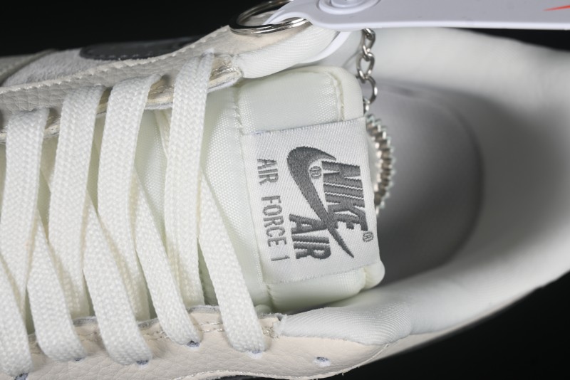 Nike Air Force 1 '07 Low Casual Sneakers in Light Grey with Custom Hardware - DF0188-036
