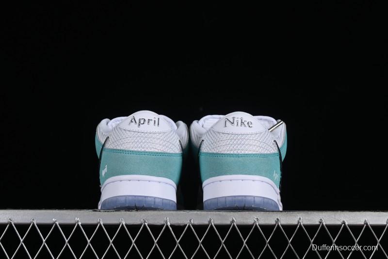 Nike April Skateboards SB Dunk Low Collaboration Frozen Rose SB Shattered Backboard Casual Skate Shoes - FD2562-400