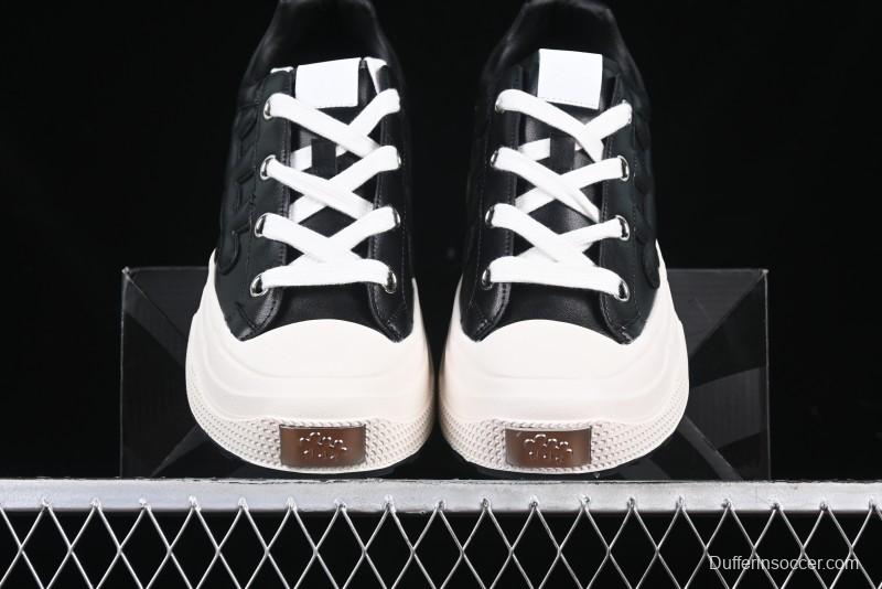 Shoot Brand Replay Black Plum Retro Comfort Leather Anti-Slip Platform Low-Top Casual Sneakers - AJD4