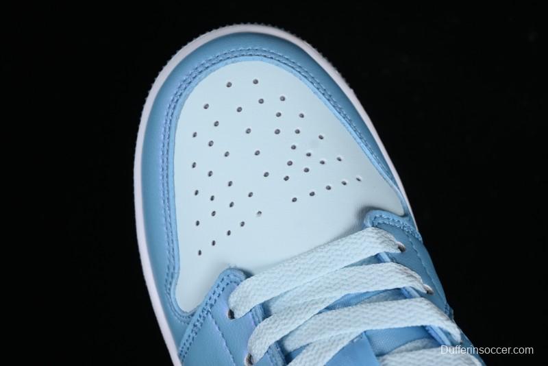 Nike Air Jordan 1 Low Custom Black Green Casual Sneakers - FN7366-400