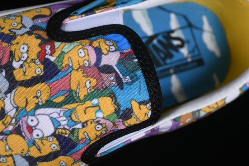 Vans Slip-on Pro Simpson Family All Over Print Low Top Skate Shoes - VN0A3WMD1TJ
