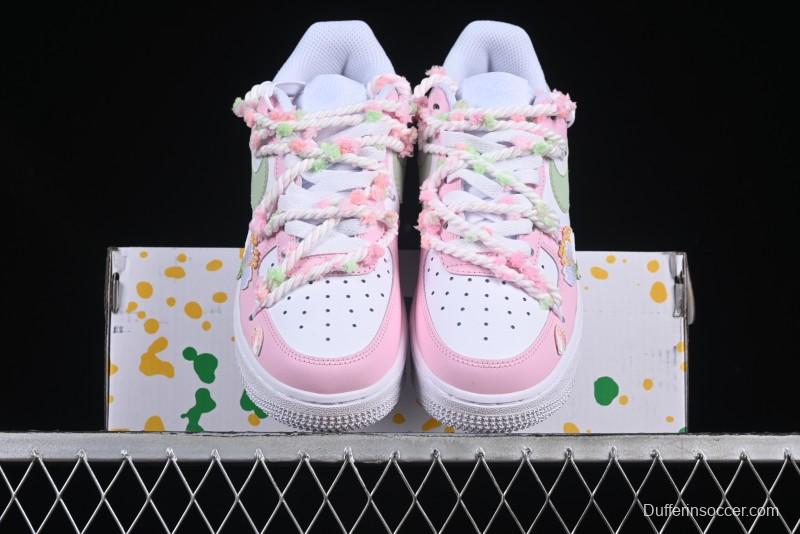 Nike Air Force 1'07 Low Casual Sneakers with Cherry Blossom Design - VV1999-013