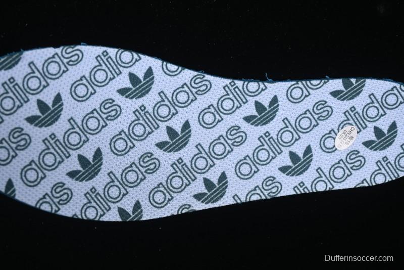 Adidas Retro-Inspired Sneakers - White, Grey & Green with Boost Sole