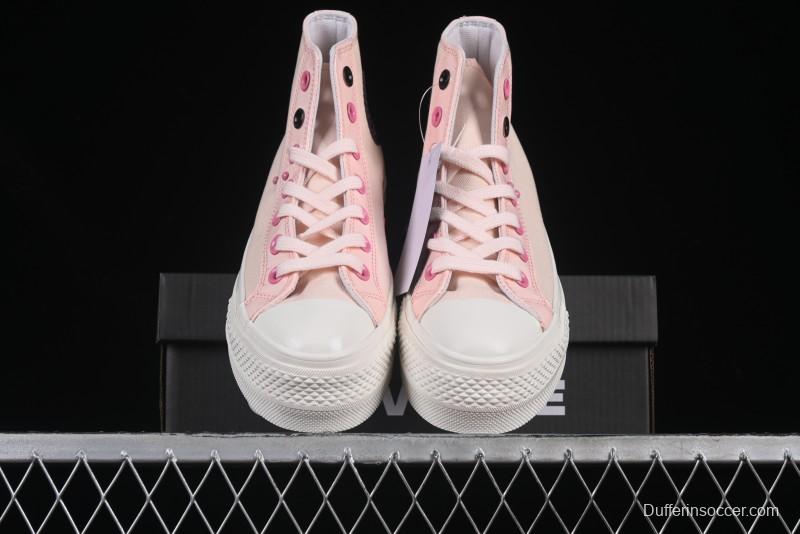 Converse Chuck 70 High Top Platform Sneakers in Pink Color Block Design - A14825C