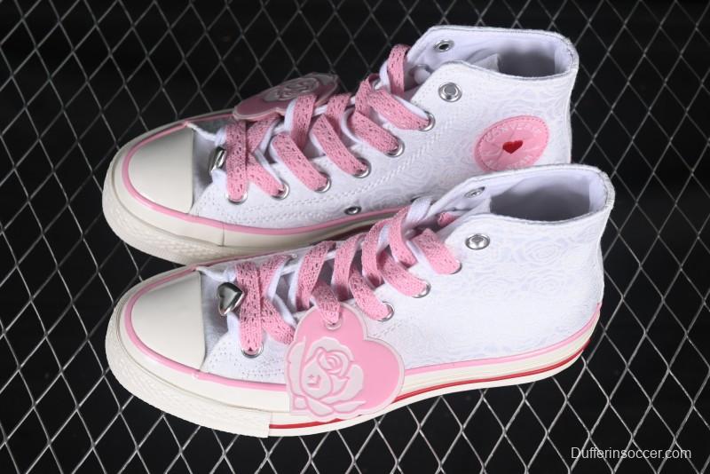 Converse Chuck 70 Valentine's Day Rose High Top Casual Sneakers - A14798C