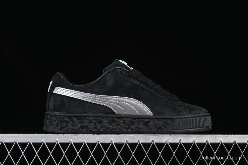 PUMA Suede XL Classic Men's Sneakers - Black with Metallic Silver Accents