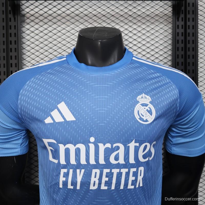 Player Version 25/26 Real Madrid Blue Goalkeeper Jersey
