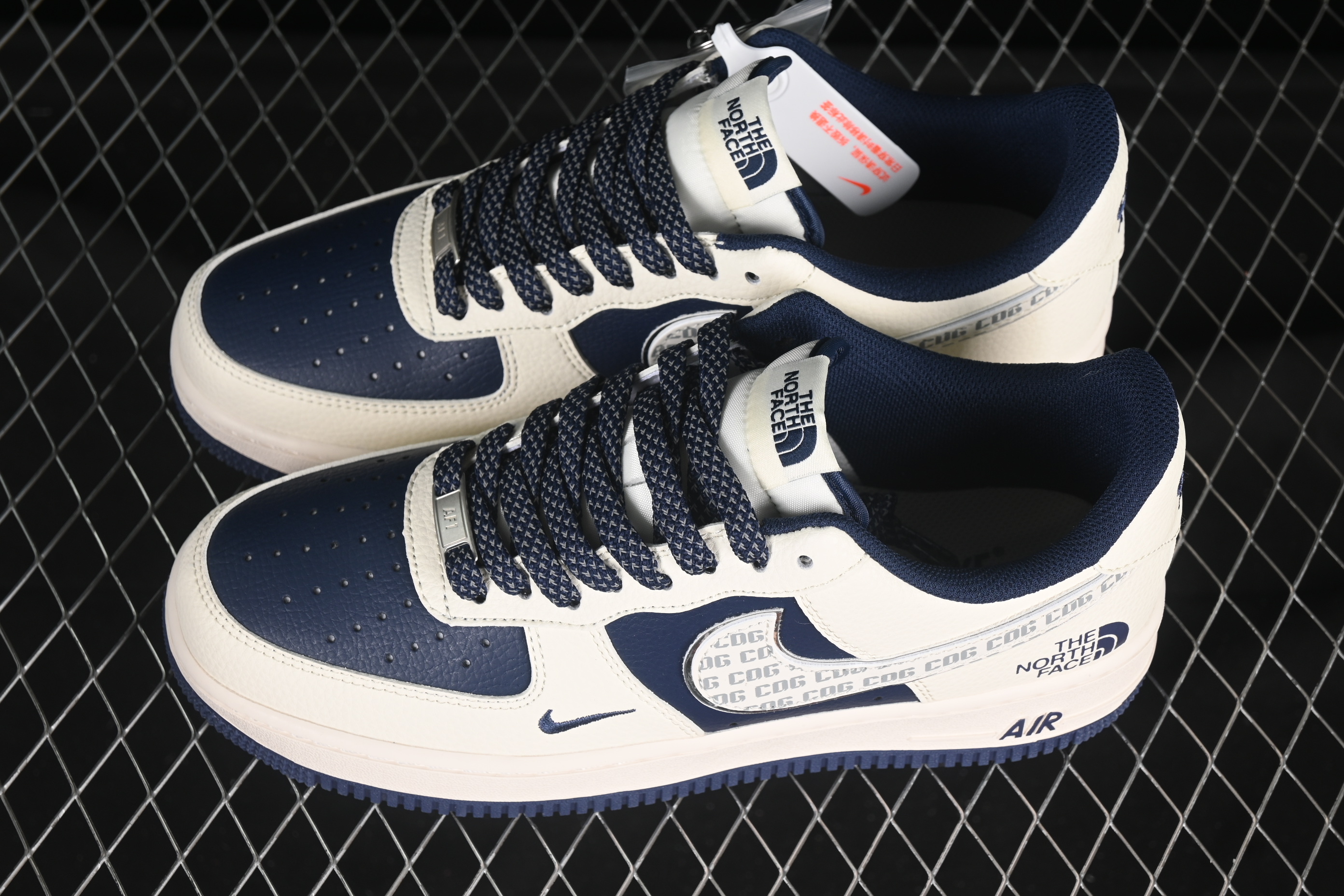 Nike Air Force 1'07 Low The North Face x Comme des Garçons Dark Blue Casual Sneakers - HH7518-075