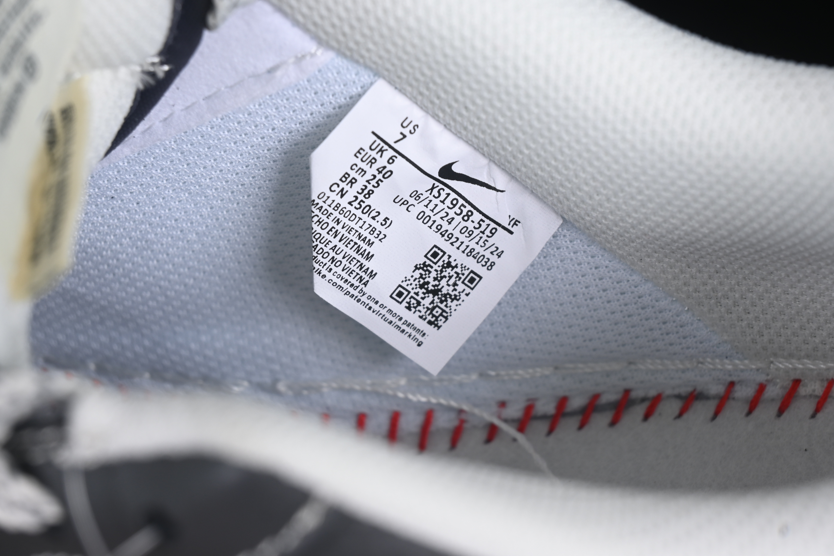 Nike Air Force 1 '07 Low Stussy Collaboration Navy Grey Casual Sneakers - XS1958-519