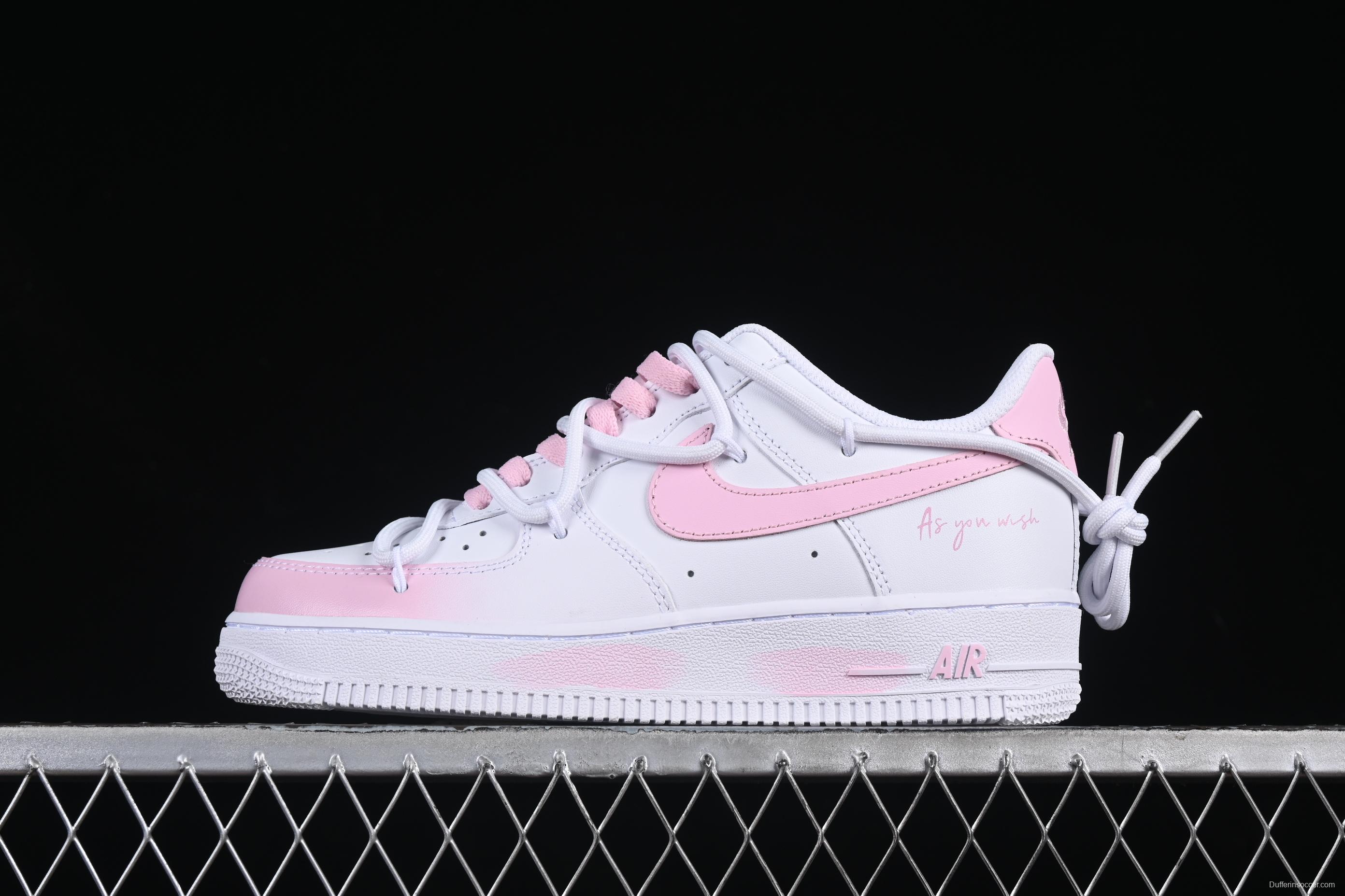 Nike Air Force 1'07 Low Casual Sneakers with Custom Leather & Full-Length Air Cushion - CQ2288-802