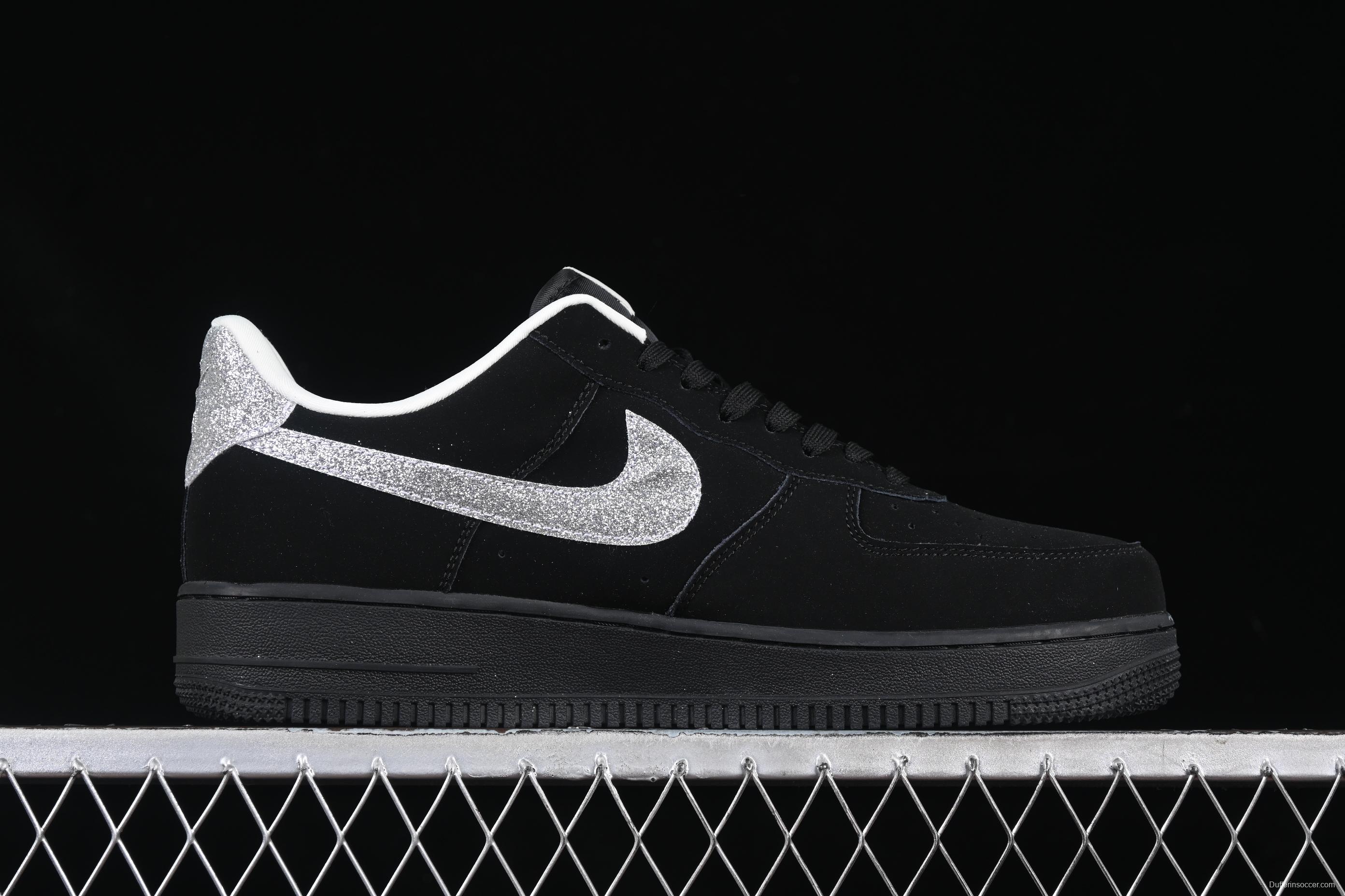 Nike Air Force 1 '07 Low Stussy Collaboration Silver Swoosh Starry Sky Casual Sneakers - DF0188-043