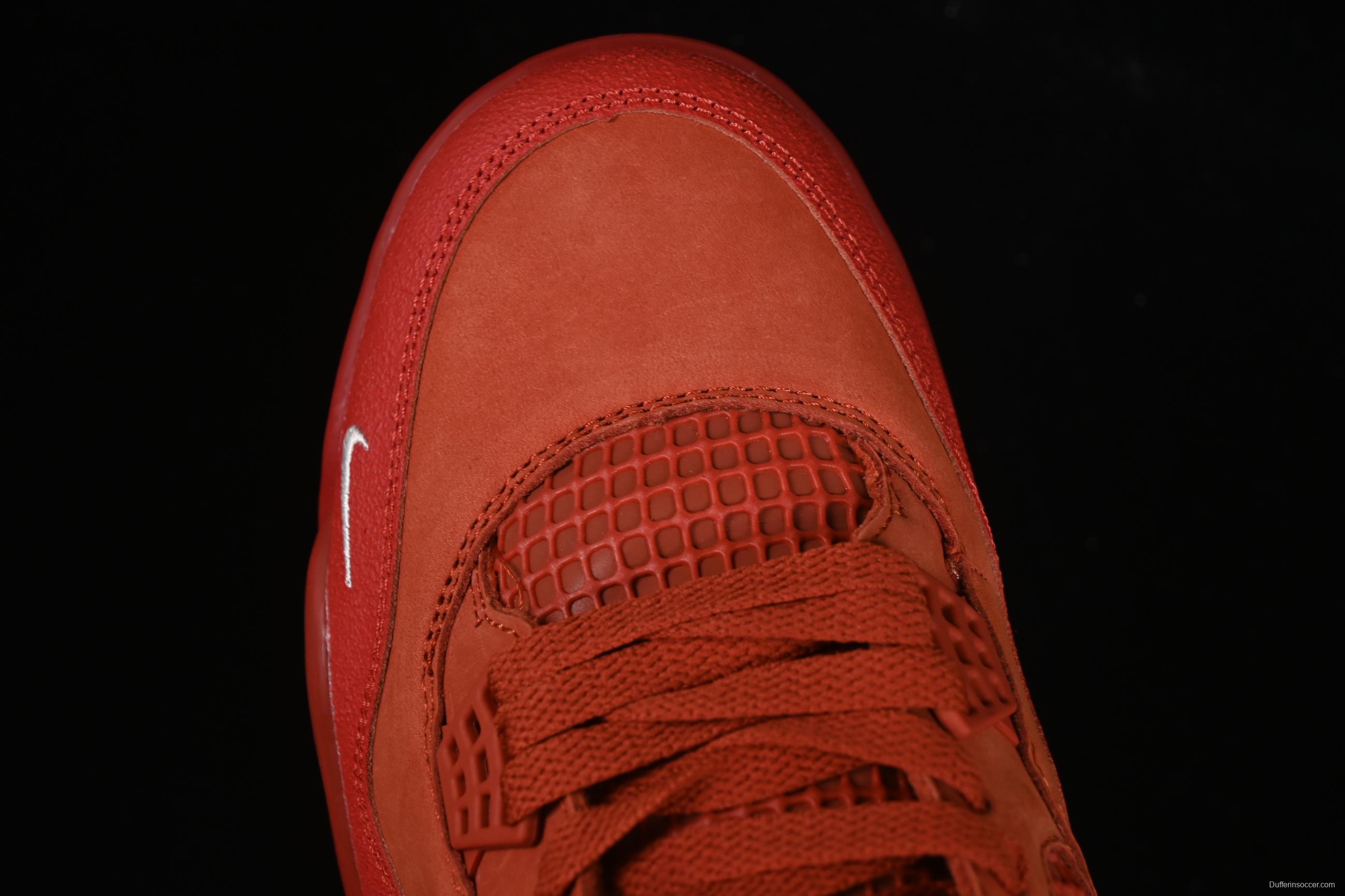 Nike Nigel Sylvester x Air Jordan 4 Retro OG "Brick By Brick" High-Top Sneakers with Suede and Leather Details - HF4340-800