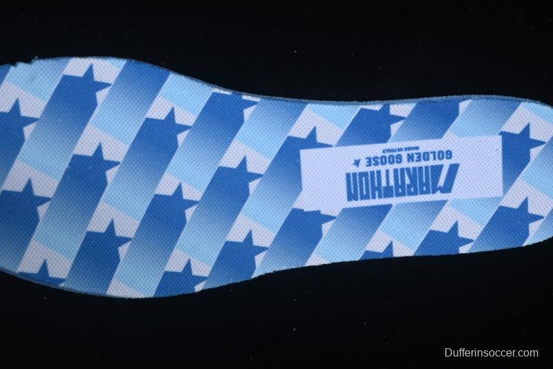 Golden Goose Marathon White Red Silver Comfortable Low-Top Lifestyle Sneakers - H8D4