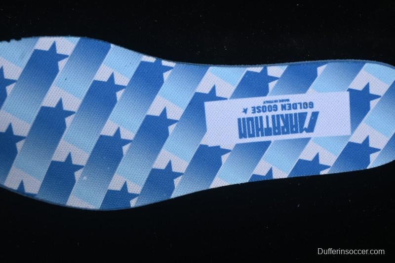 Golden Goose Marathon Comfortable Low-Top Lifestyle Sneakers in White Black - H8D4