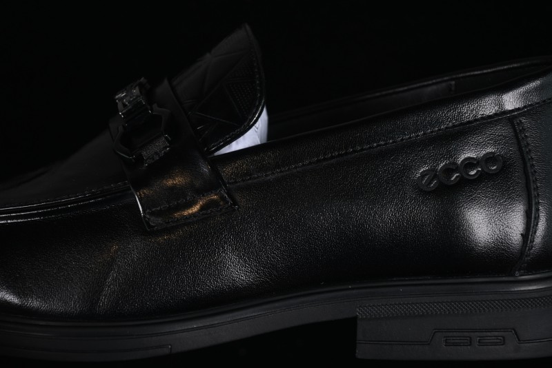 ECCO London Collection Slip-On Business Men's Leather Shoes with Wide Toe Box and Cushioned Sole - 61160801001