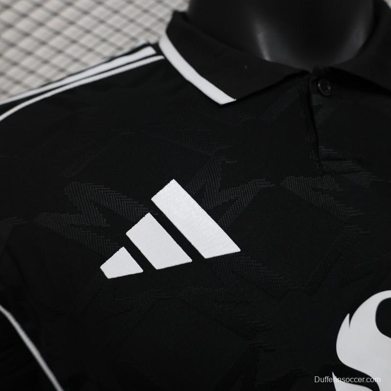 Player Version 25/26 Manchester United Black with Snapdragon Logo Design Jersey