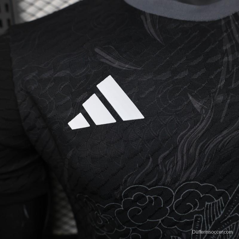 Player Version 25/26 Real Madrid Black with Dragon Design Jersey