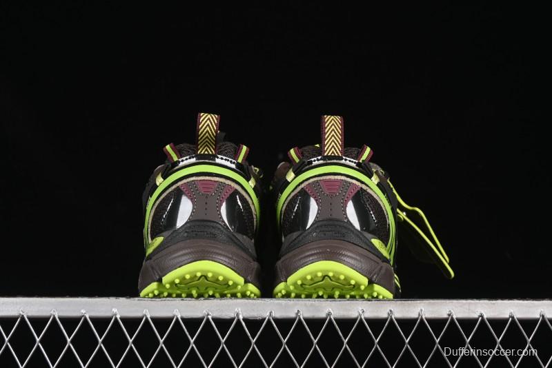 Off-White Be Right Low-Top Lifestyle Sneakers in Black Green - X.E5