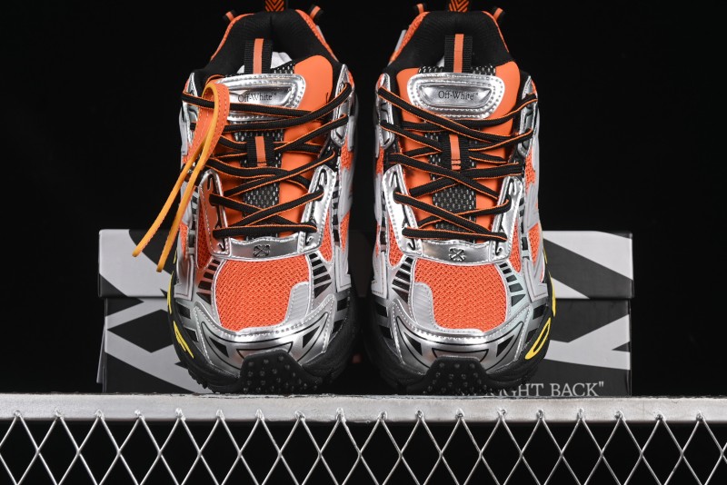 Off-White Be Right Low-Top Lifestyle Sneakers in Grey Orange - X.E5