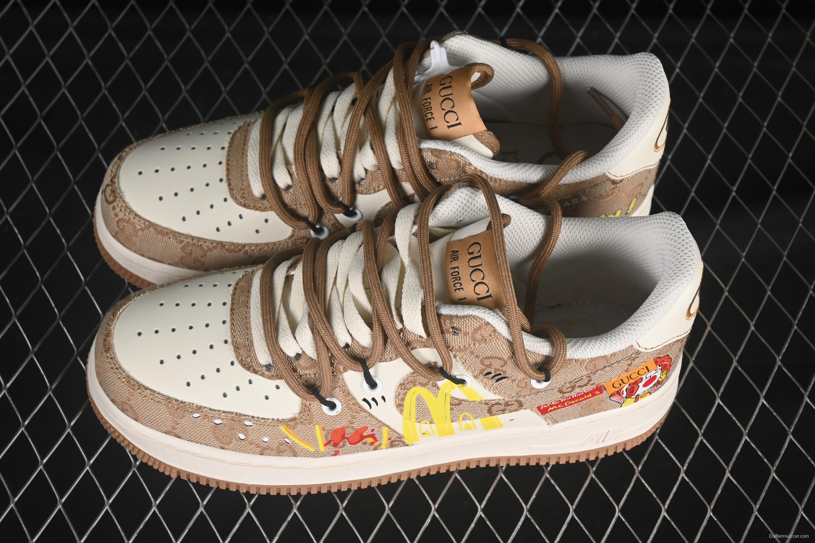 Nike Air Force 1'07 Low Casual Sneakers with McDonald's Collaboration Design - BD0077-111