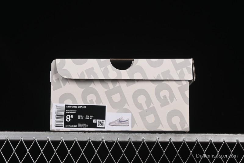 Nike Air Force 1 '07 Low The North Face x CDG Light Grey Swoosh Casual Sneakers - HH7518-052