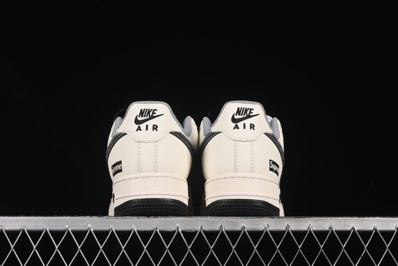 Nike Air Force 1 '07 Low Supreme Collaboration Beige Gray Building Blocks Casual Sneakers - XS1958-568