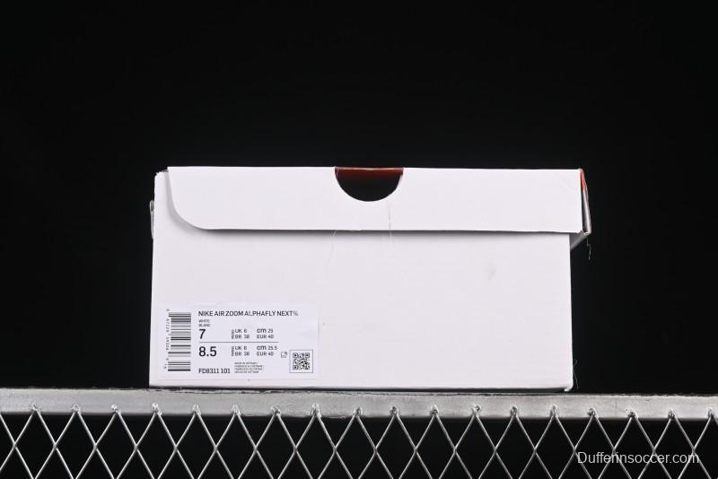 Nike Zoom VaporFly Next 3% Prototype Super Marathon Running Shoes with Dual Air Zoom and ZoomX Foam - FD8311-101