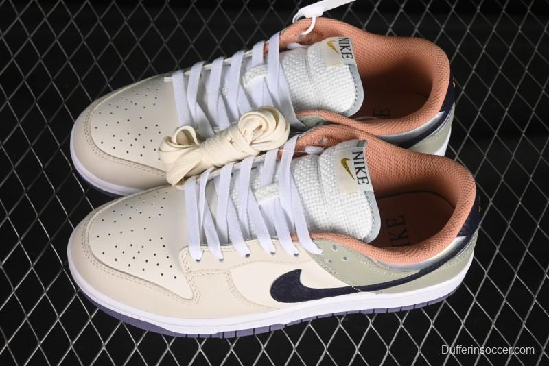 Nike Dunk Low Floral Swoosh Floral Theme Low-Top Casual Sneakers - HV5750-133