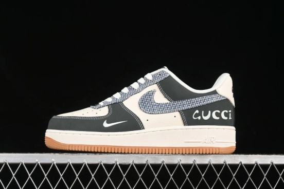 Nike Air Force 1'07 Low Gucci Collaboration Floral Pattern Rubber Sole Casual Sneakers - DF0188-058