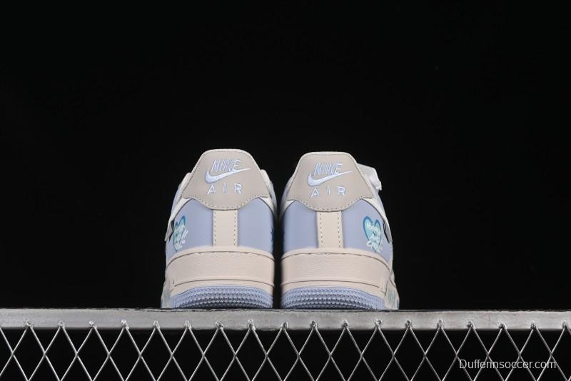 Nike Air Force 1'07 Low "Blue Star Love" 520 Series Limited Edition Casual Sneakers - DB3301-991
