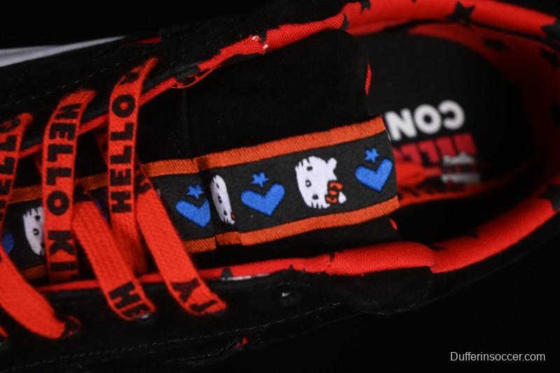 Converse One Star Low Top Casual Sneakers with Hello Kitty Collaboration - Pink Star and Embroidered Bow Design - 163904C