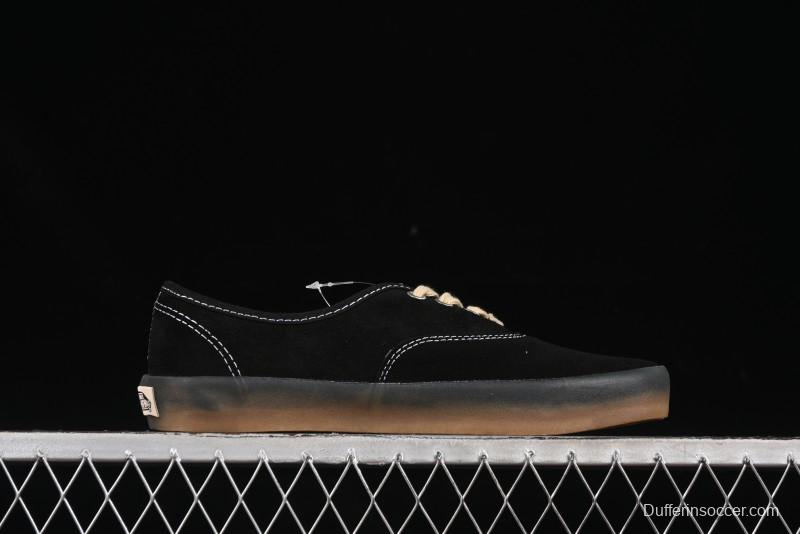 Vans Premium Authentic Suede Retro Sneakers with Translucent Rubber Sole - VN000CRQ6RJ