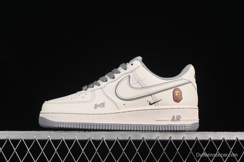 Nike Air Force 1 '07 Low BAPE Collaboration Beige Starry Sky Casual Sneakers - HH7518-065