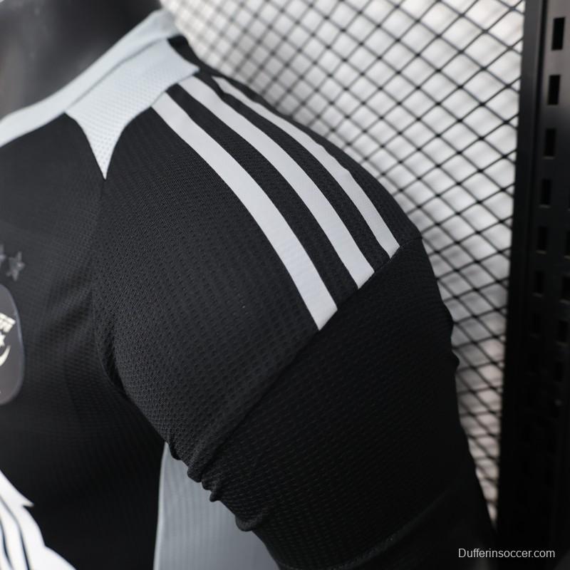 Player Version 2025 Algeria Black with White Arabic Sponsor Jersey