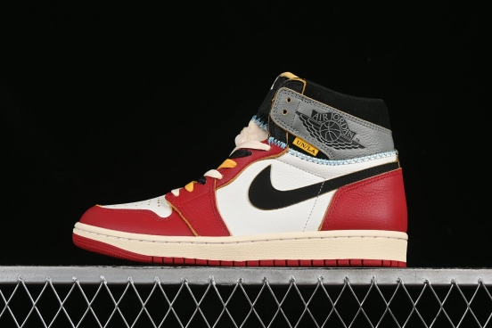Nike Union x Air Jordan 1 Retro High Basketball Shoes with Chicago-Inspired Design - HV8563-600